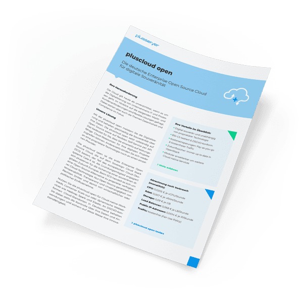 Datasheet pluscloud open
